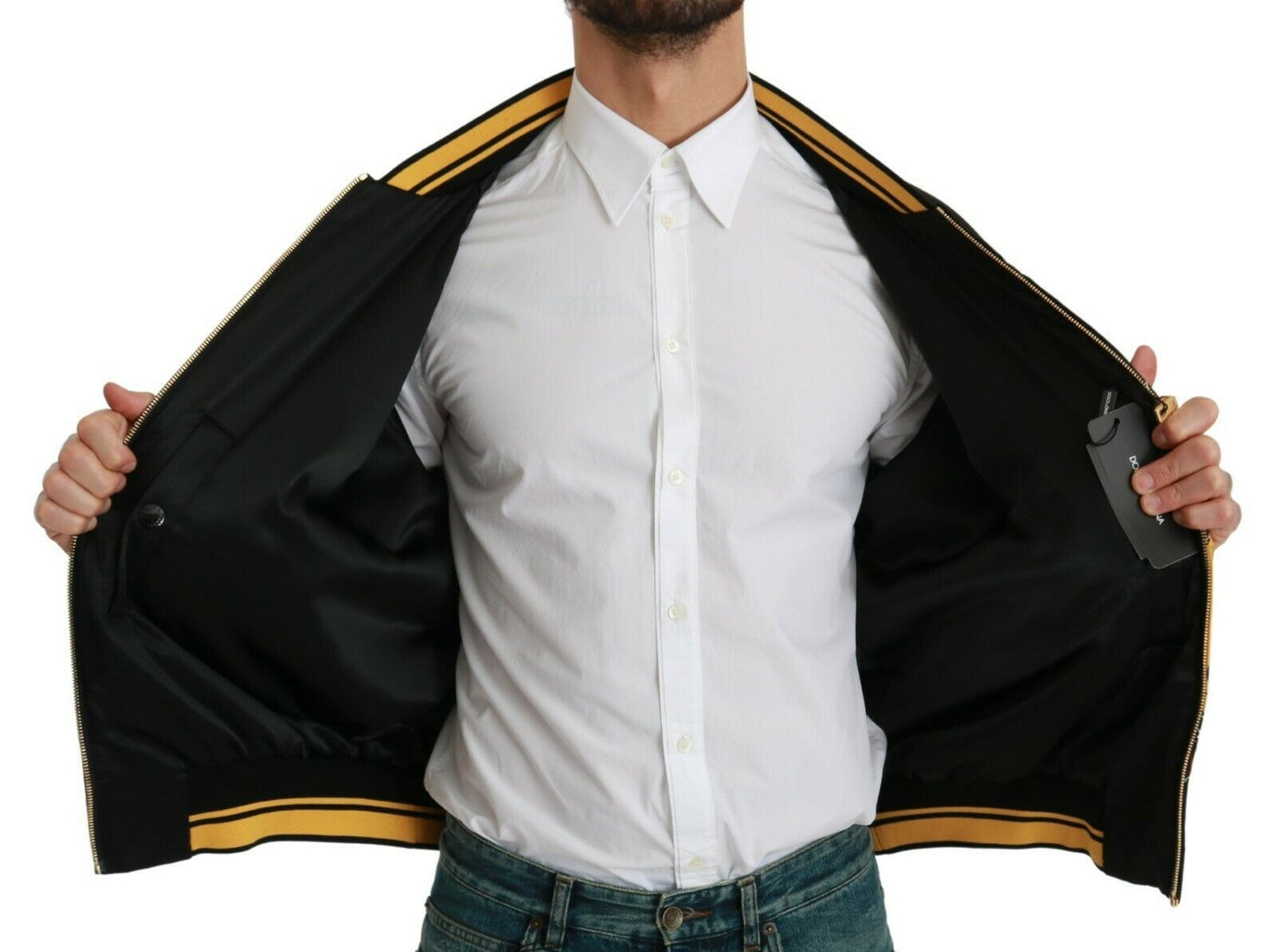 Chaqueta estilo bomber con motivos multicolores