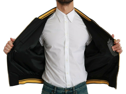 Chaqueta estilo bomber con motivos multicolores