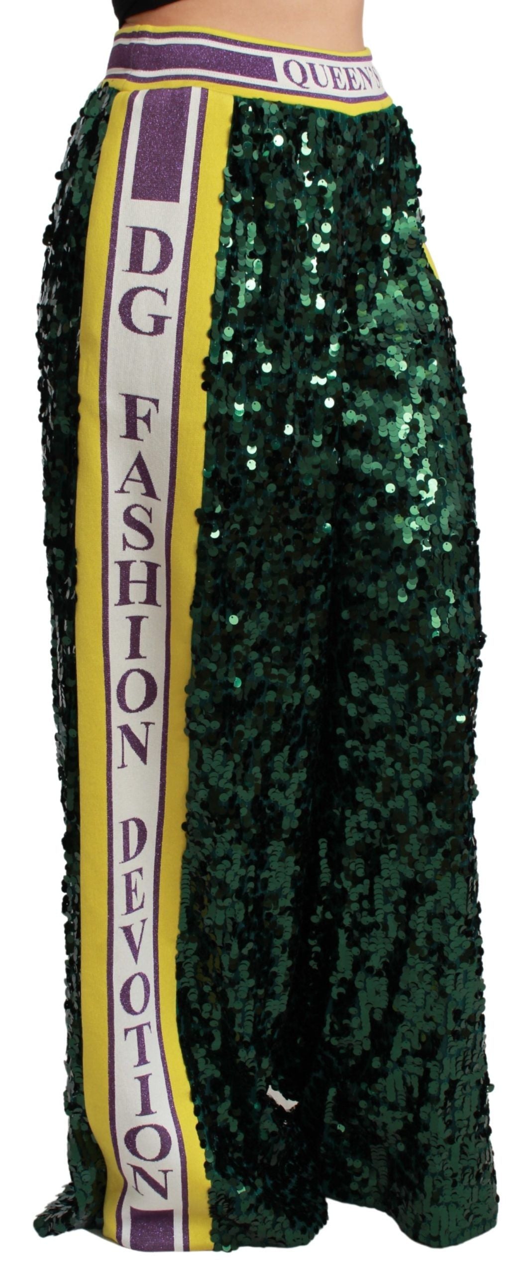 Pantalones exclusivos con lentejuelas multicolor