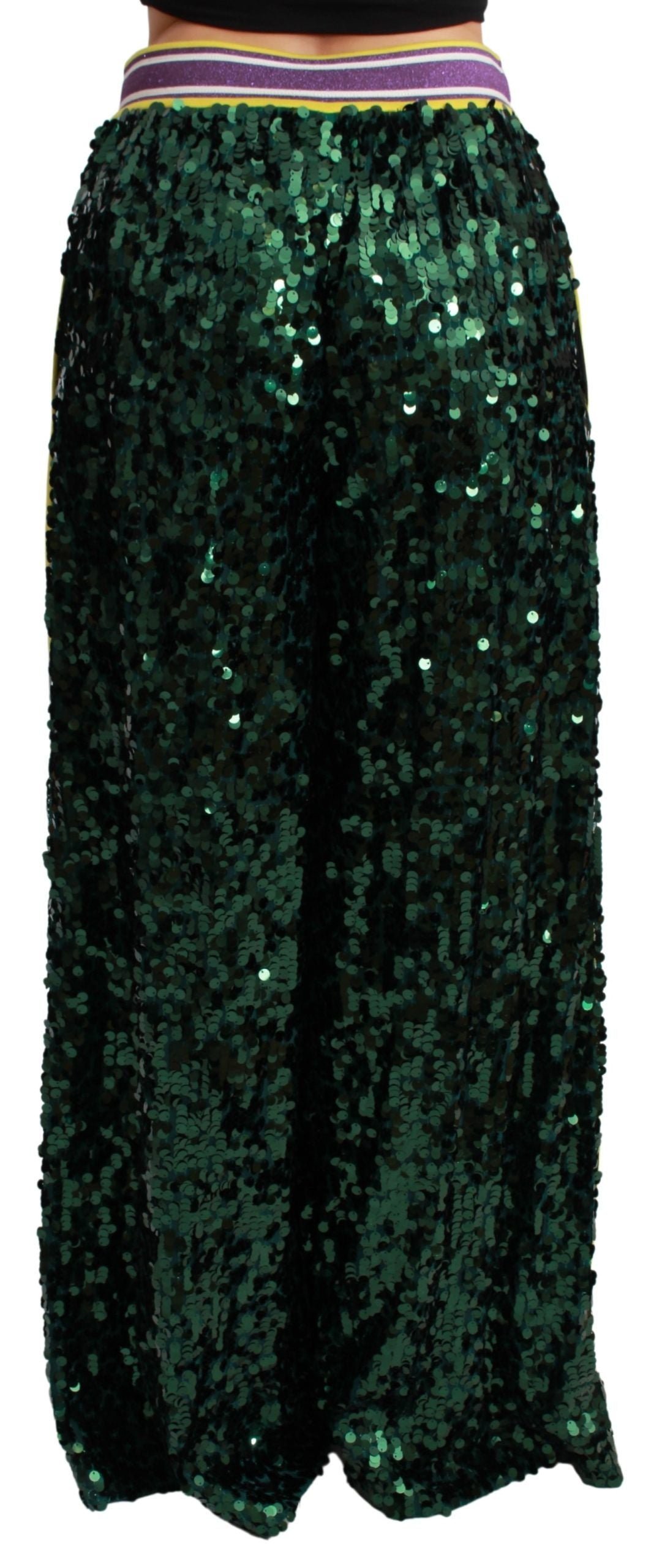 Pantalones exclusivos con lentejuelas multicolor
