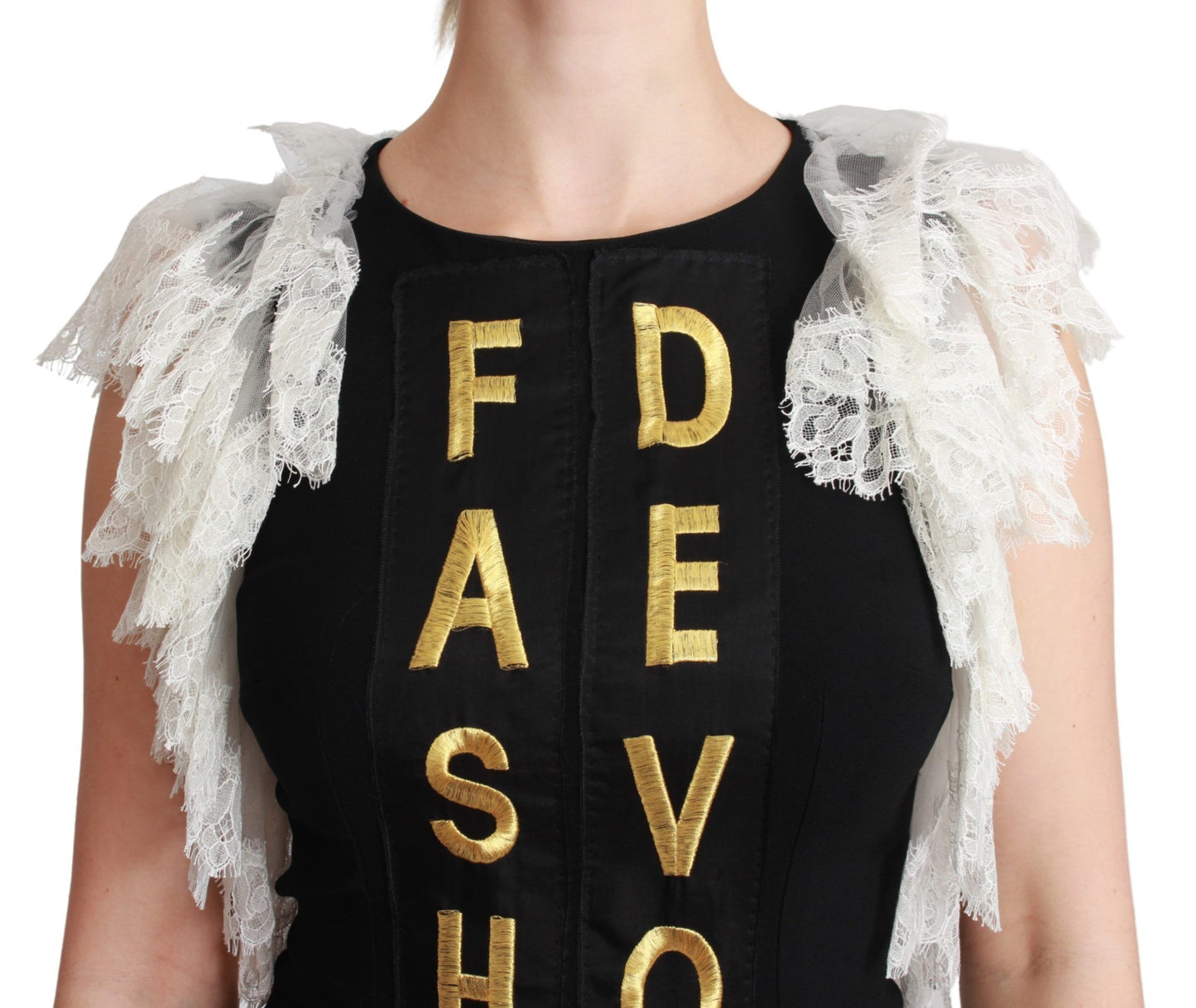 Vestido mini elegante sin mangas con detalle de encaje