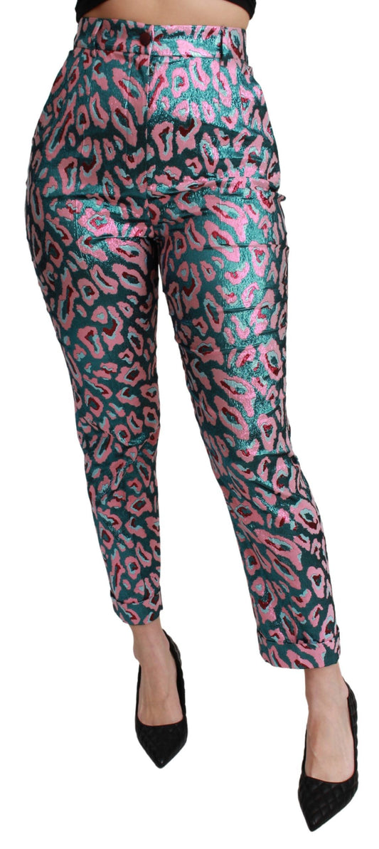Pantalones elegantes de mezcla de seda con cintura alta