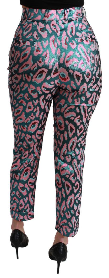 Pantalones elegantes de mezcla de seda con cintura alta