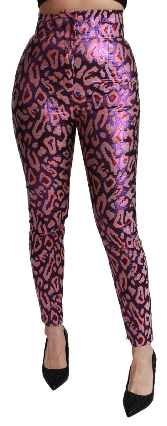 Pantalones elegantes de mezcla de seda con cintura alta y corte cropped