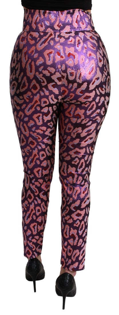 Pantalones elegantes de mezcla de seda con cintura alta y corte cropped