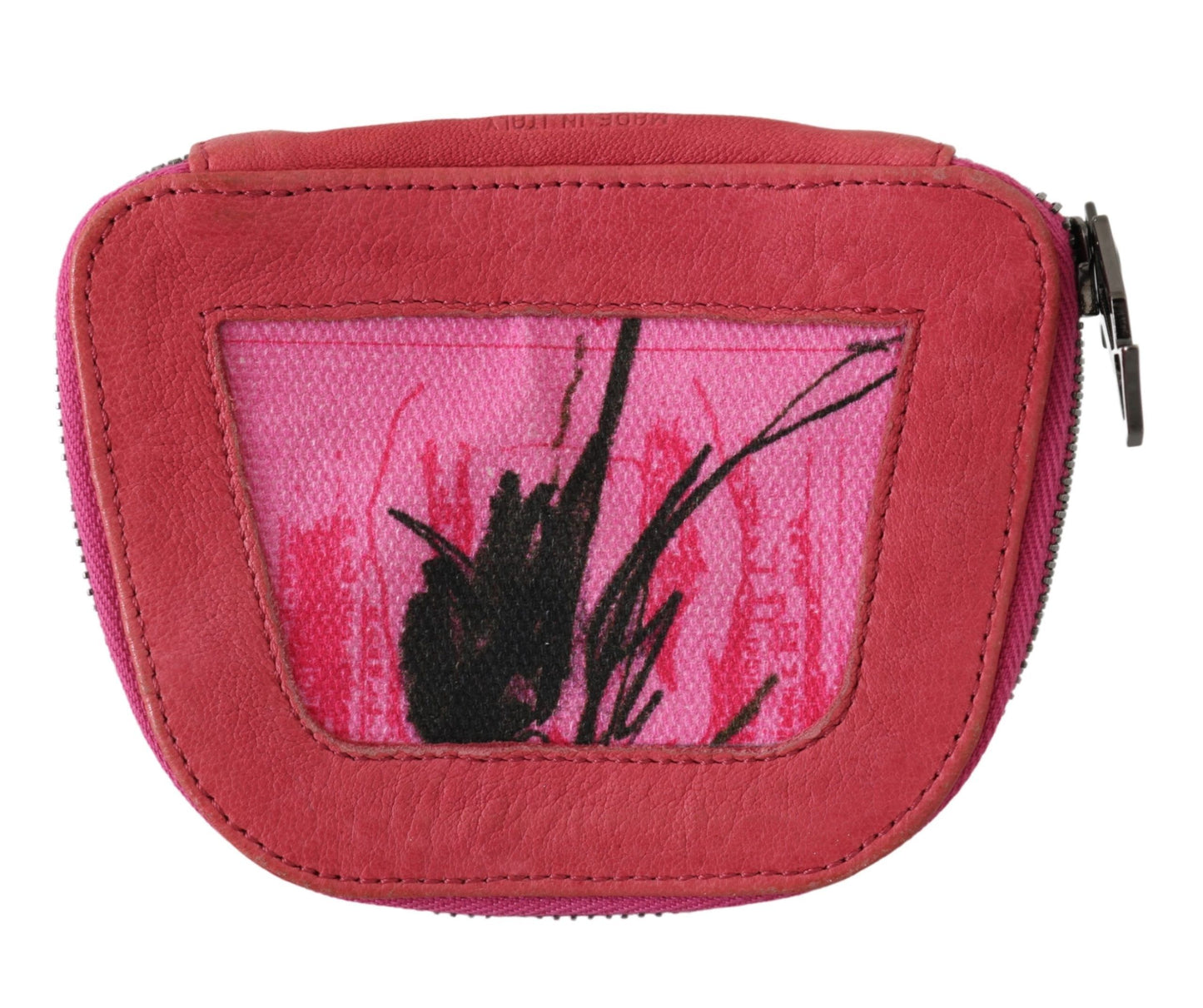 Monedero elegante de tela rosa
