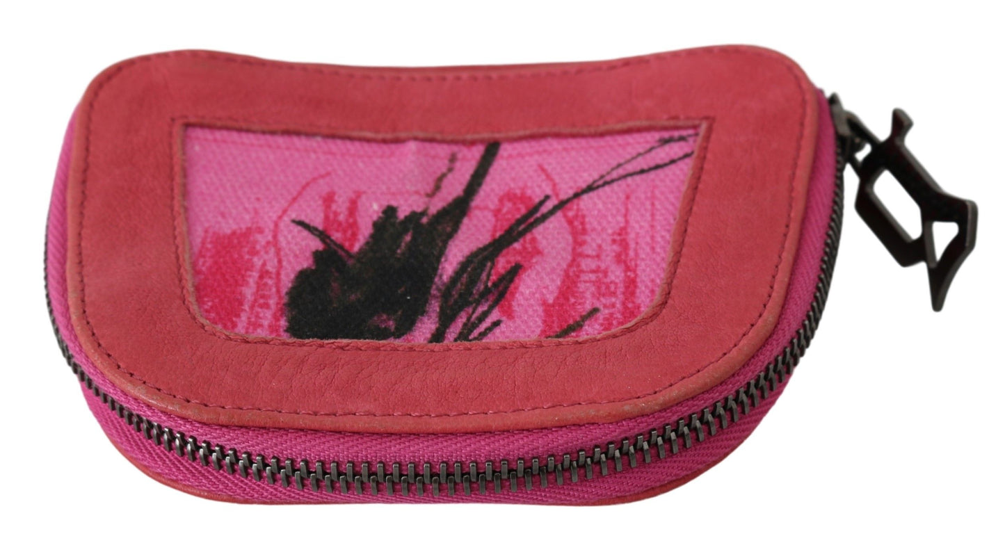 Monedero elegante de tela rosa