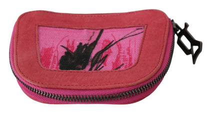 Monedero elegante de tela rosa