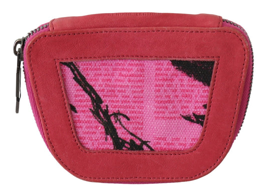 Monedero elegante de tela rosa
