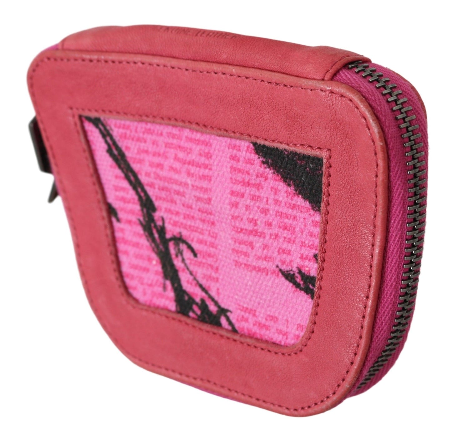 Monedero elegante de tela rosa
