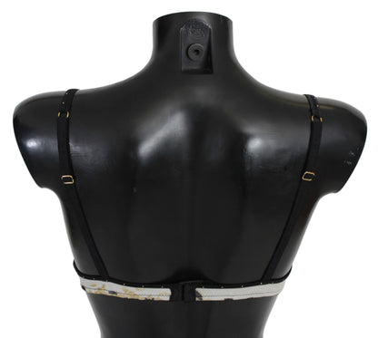 Elegante sujetador push-up blanco con detalles de logotipo