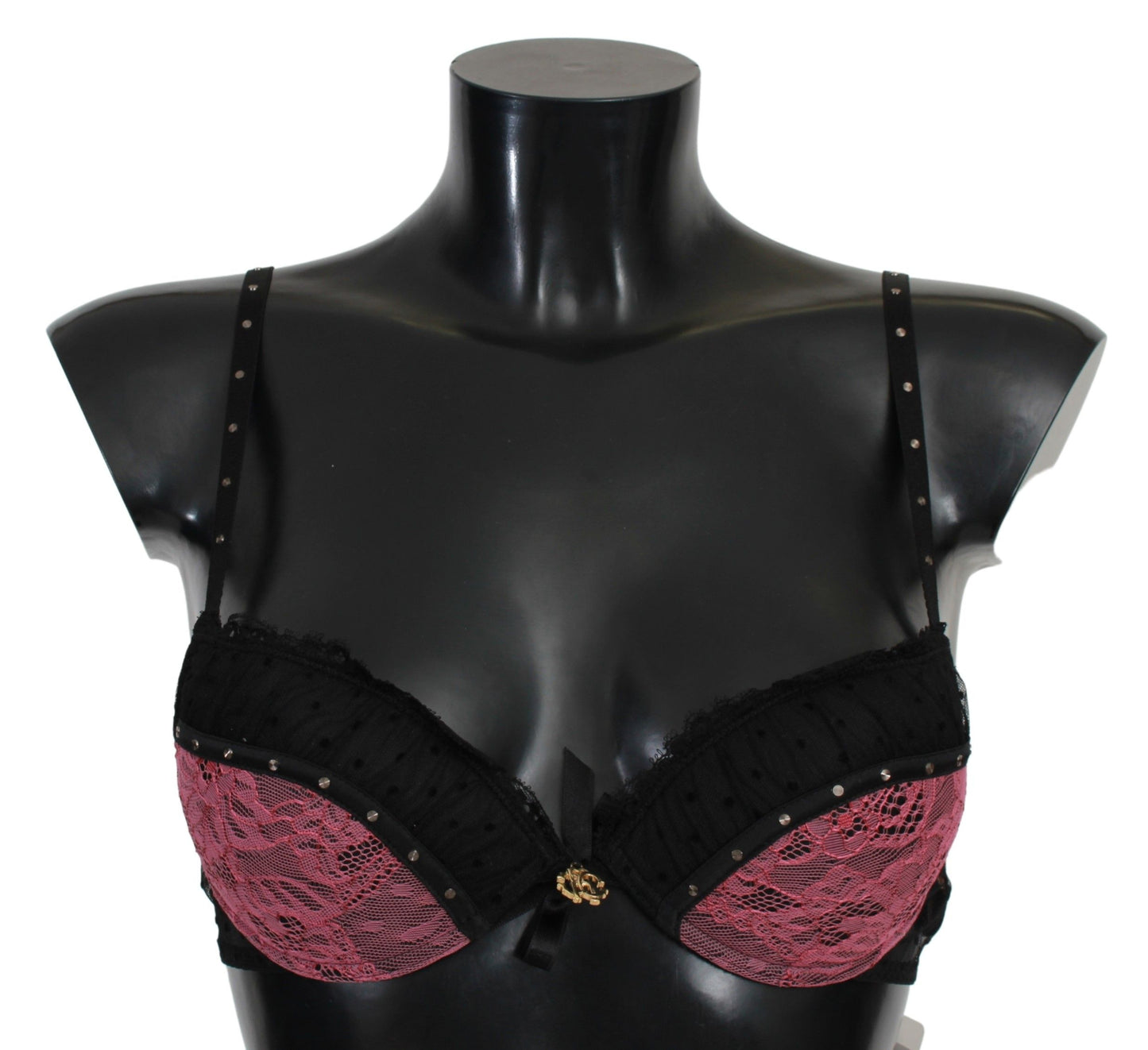 Elegante sujetador push-up de encaje negro