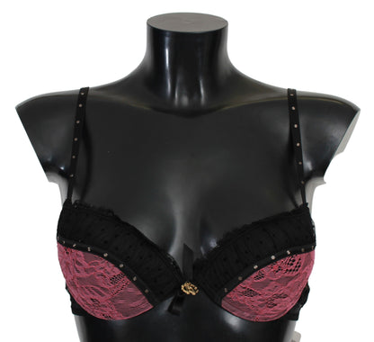 Elegante sujetador push-up de encaje negro