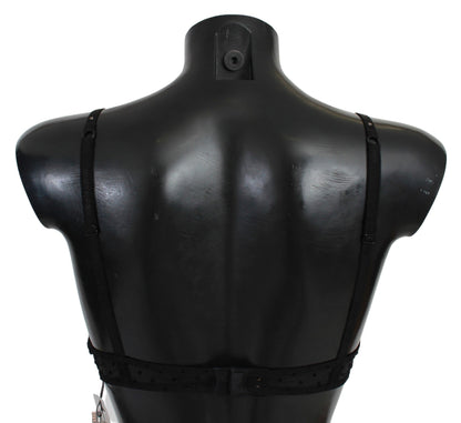Elegante sujetador push-up de encaje negro