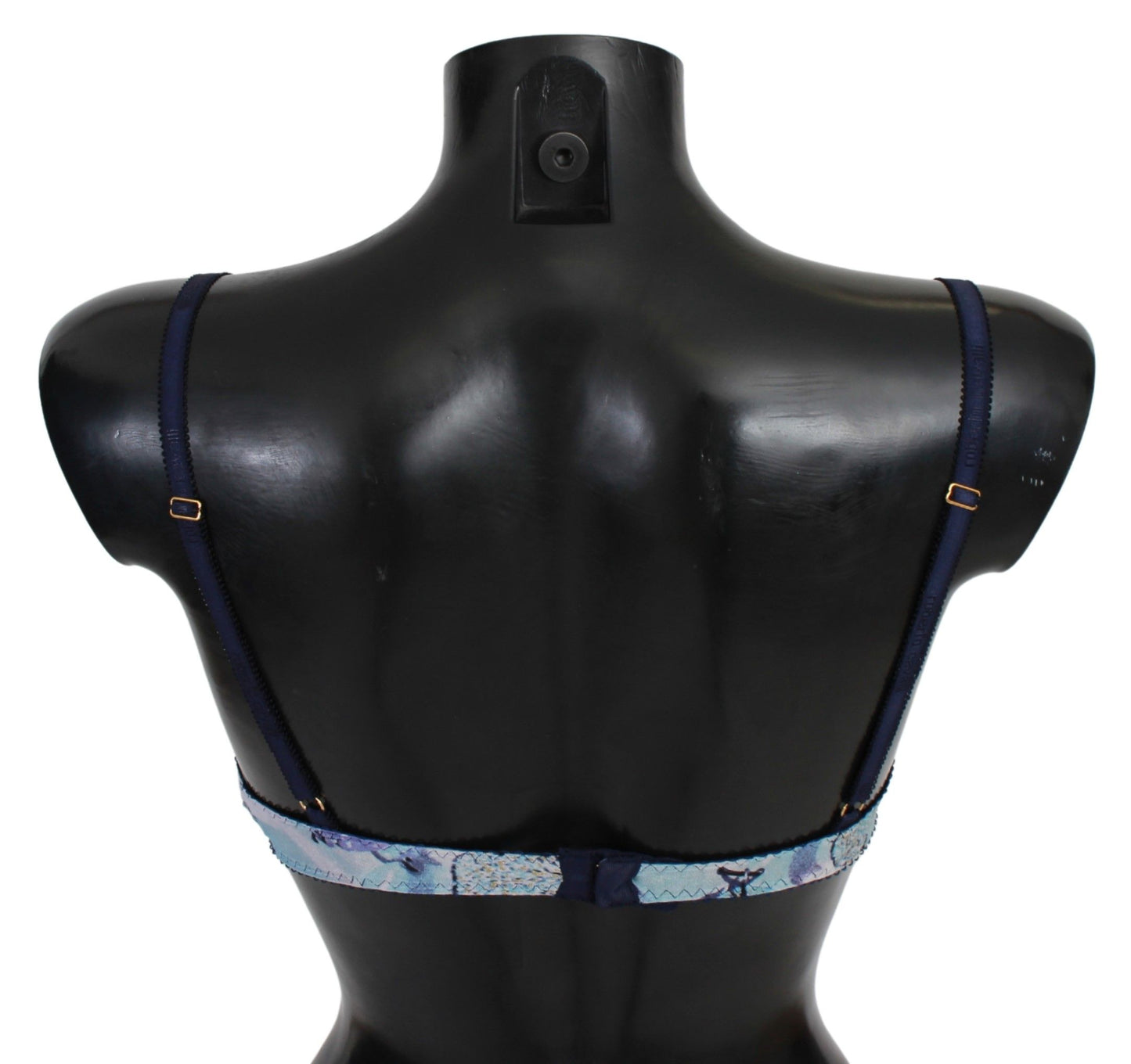 Elegante sujetador push-up con estampado azul