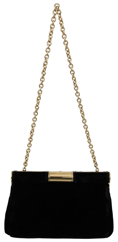 Bolso bandolera de fiesta de noche de terciopelo con tachuelas de cristal
