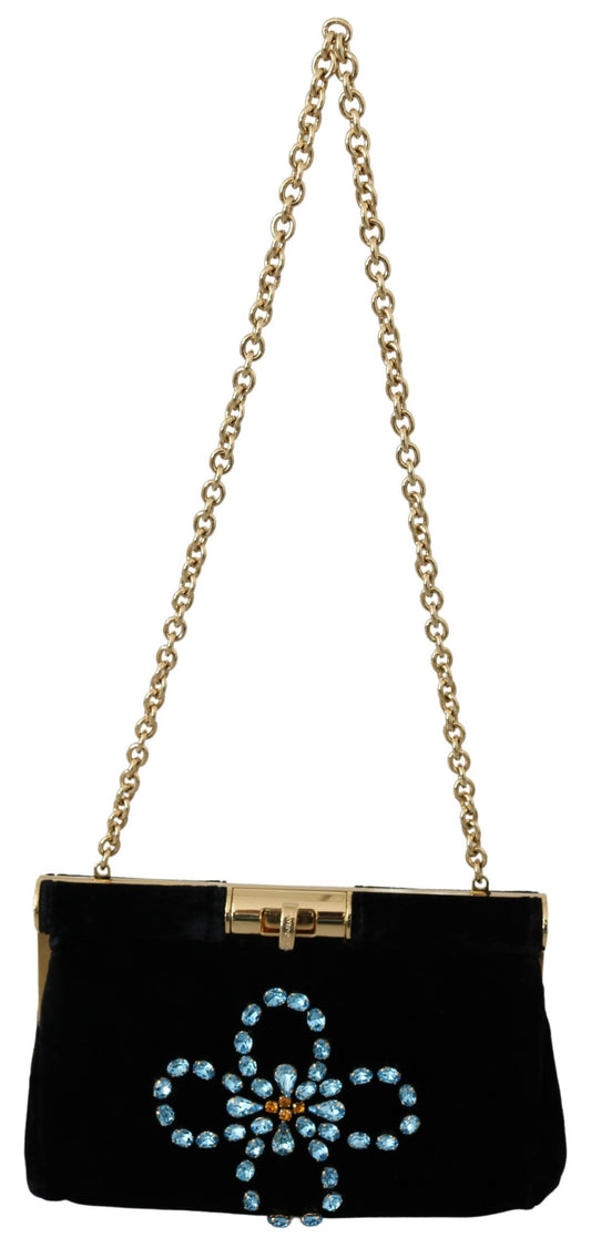 Bolso bandolera de fiesta de noche de terciopelo con tachuelas de cristal