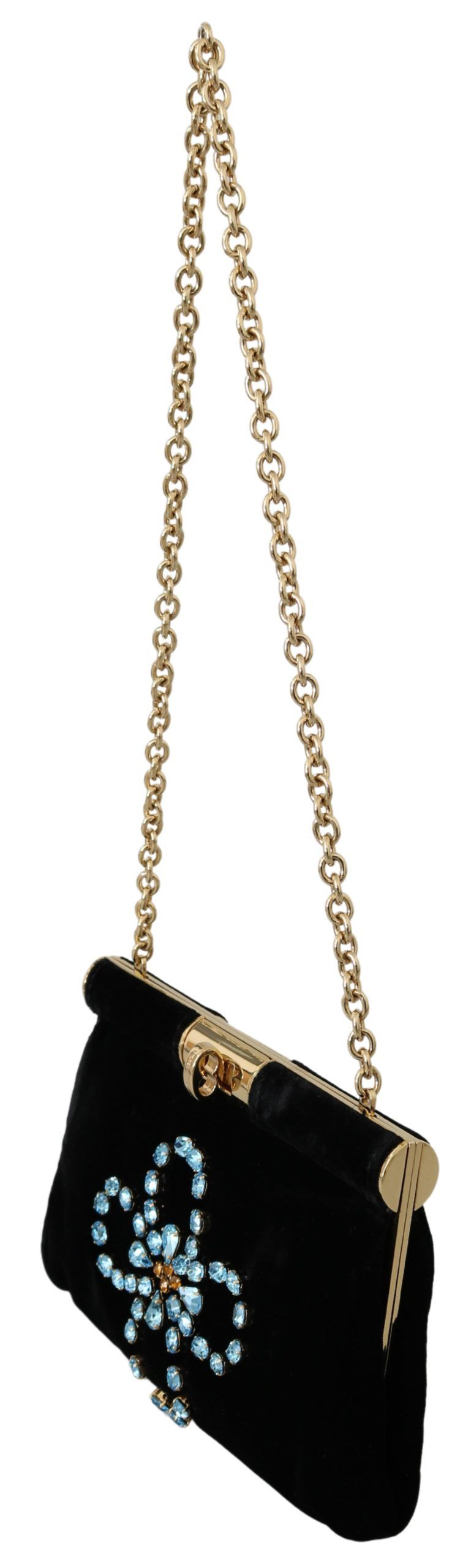 Bolso bandolera de fiesta de noche de terciopelo con tachuelas de cristal