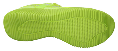Zapatillas deportivas casuales elegantes de color verde claro