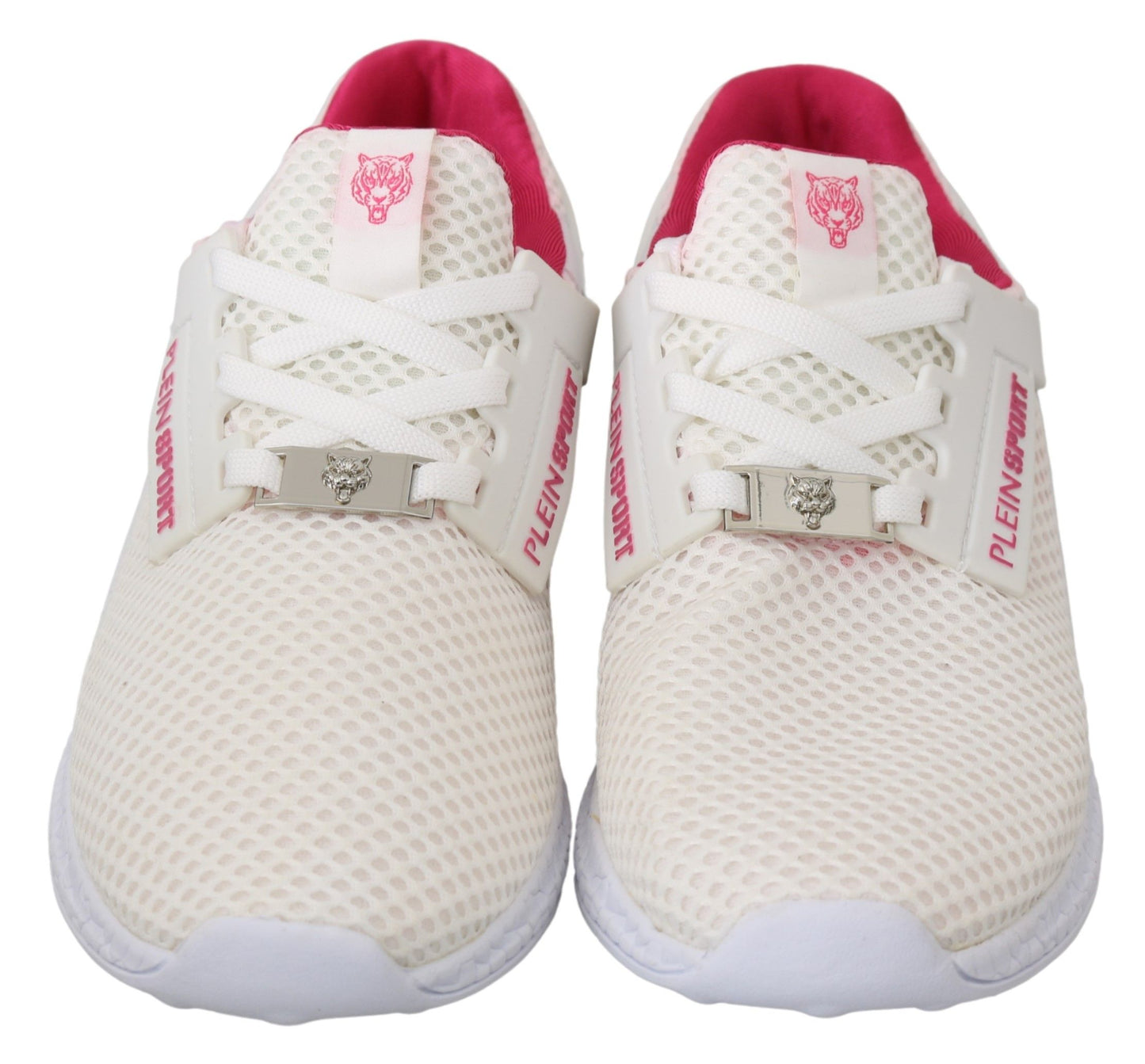 Zapatillas Becky blancas y elegantes con detalles rosas
