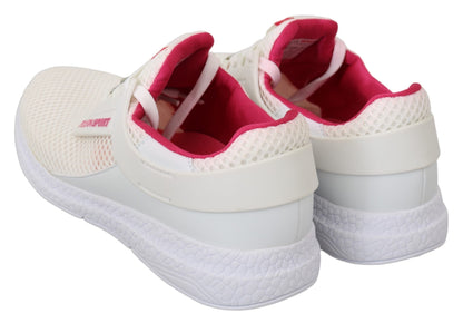 Zapatillas Becky blancas y elegantes con detalles rosas