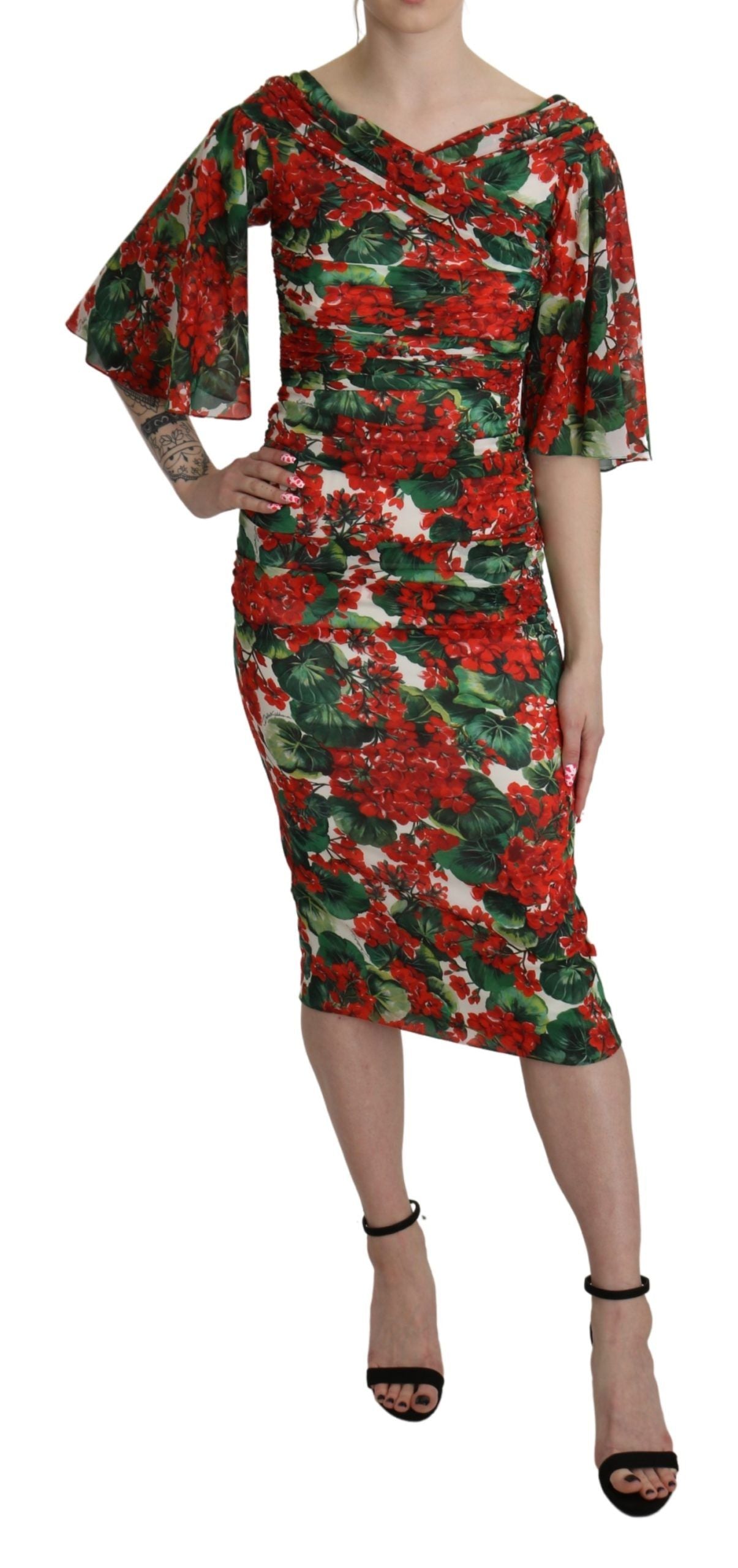 Encantador vestido midi floral