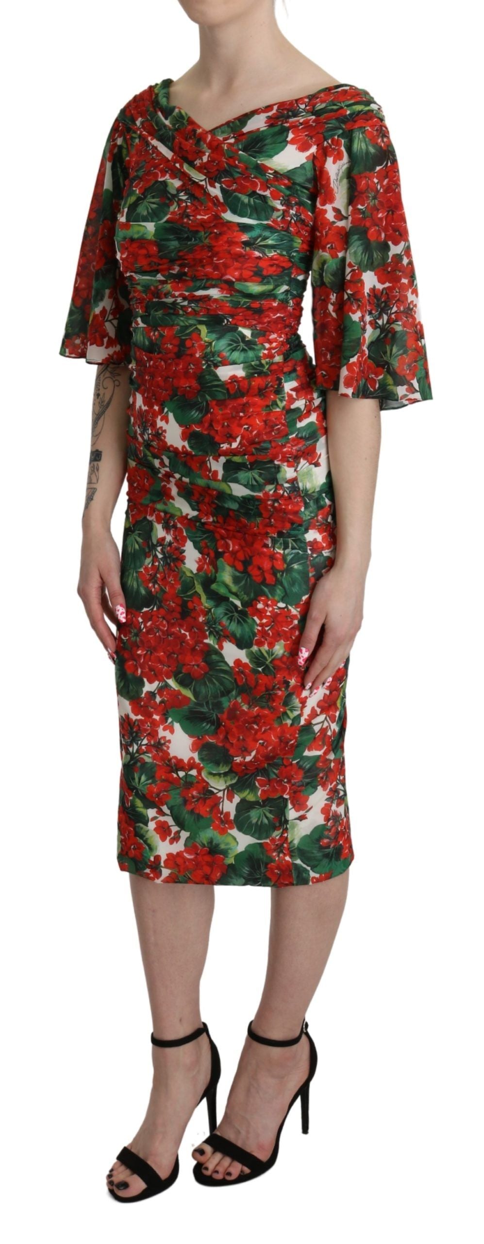 Encantador vestido midi floral