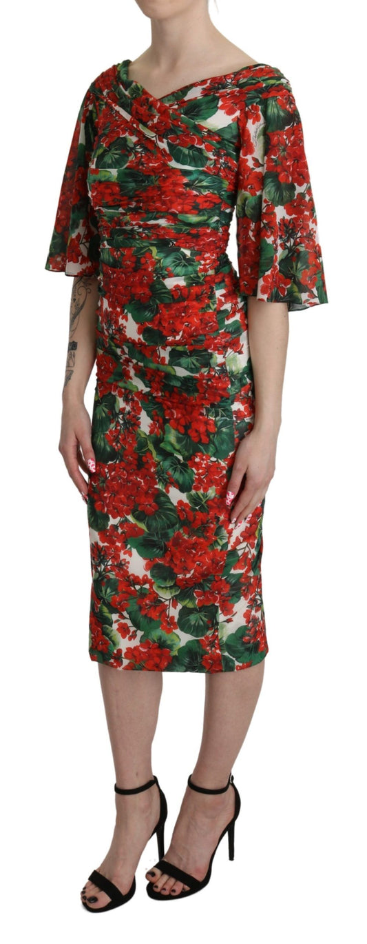Encantador vestido midi floral