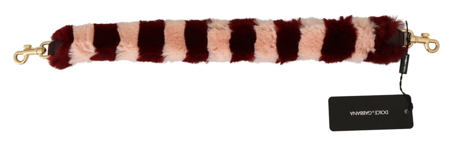 Correa de hombro de piel rosa burdeos, accesorio de lujo