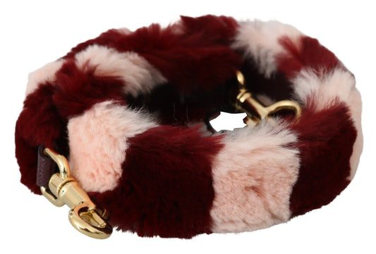 Correa de hombro de piel rosa burdeos, accesorio de lujo