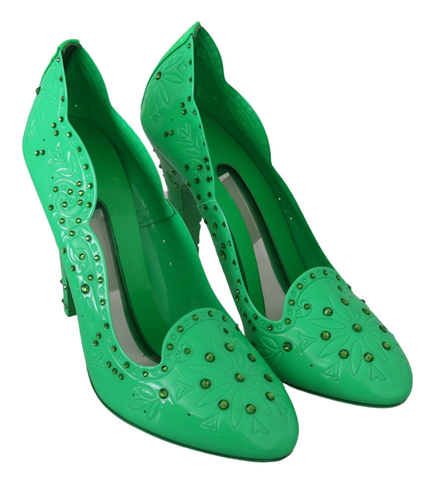 Encantadores zapatos de tacón de cristal de Cenicienta