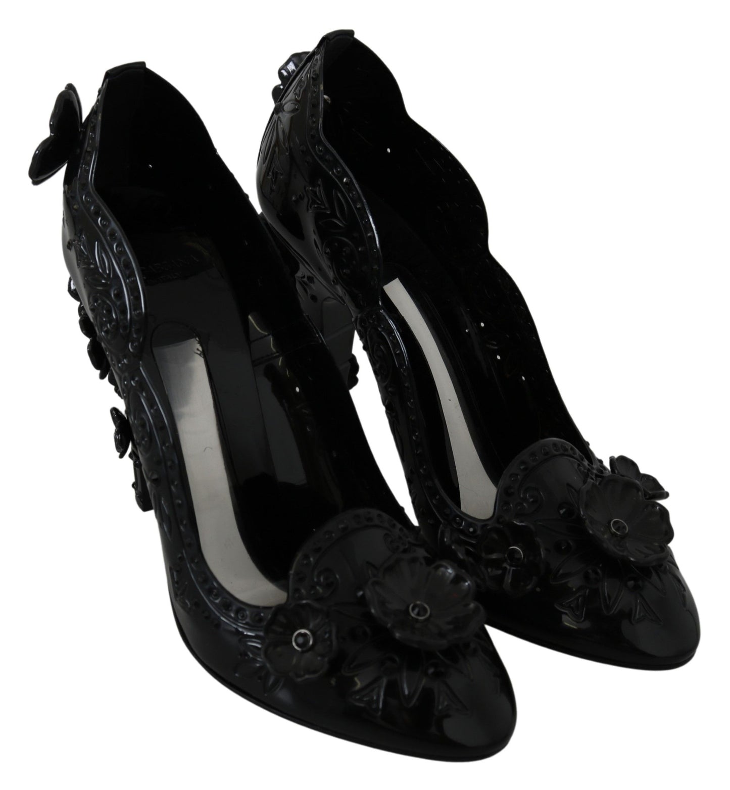 Encantadores zapatos de tacón de cristal de Cenicienta