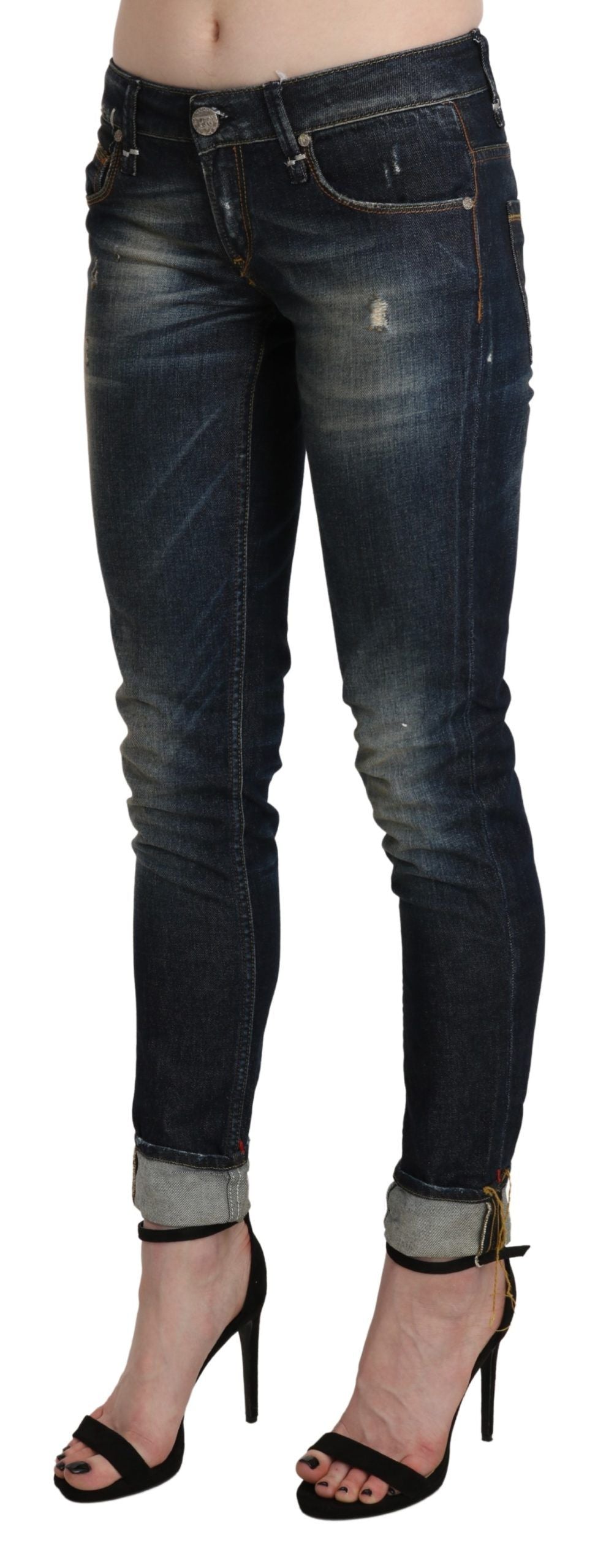 Vaqueros pitillo azul oscuro chic