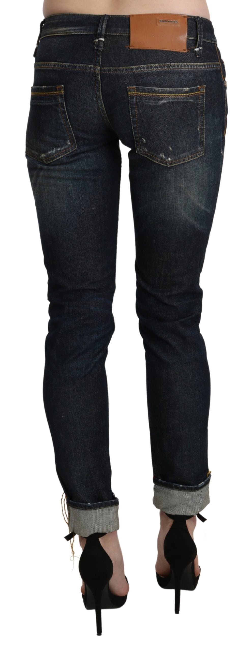 Vaqueros pitillo azul oscuro chic