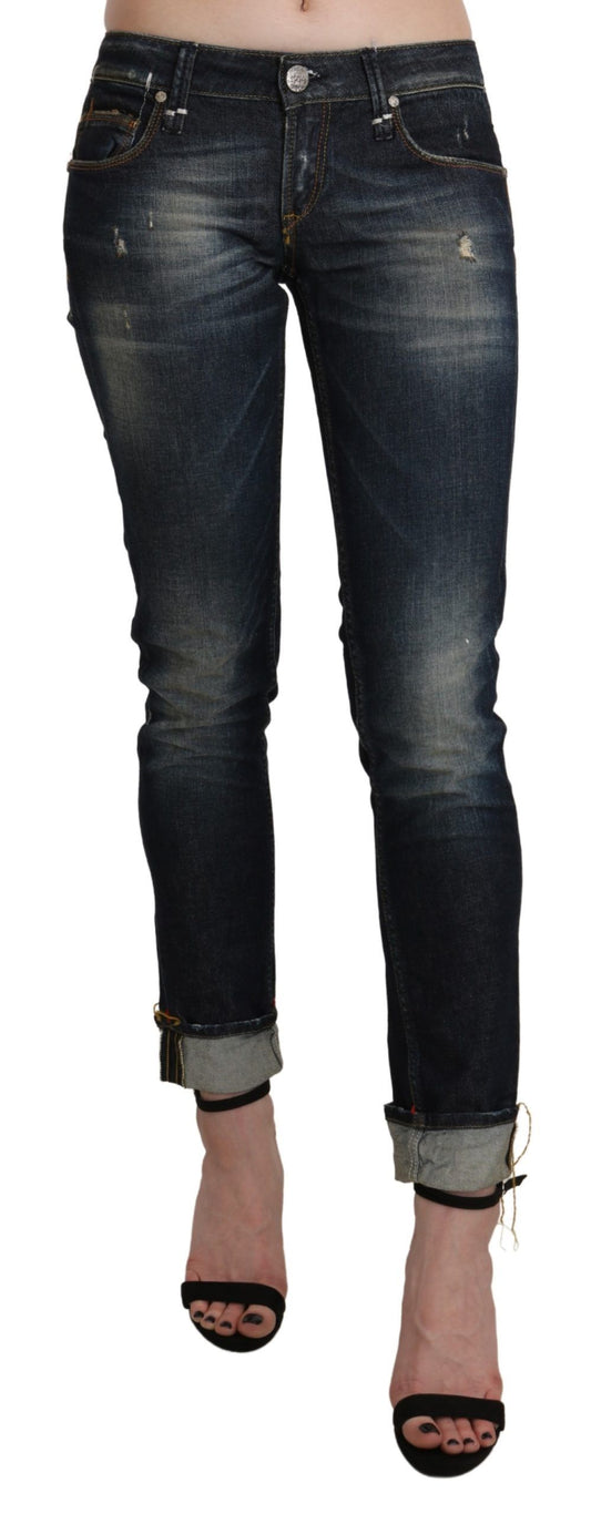 Vaqueros pitillo azul oscuro chic