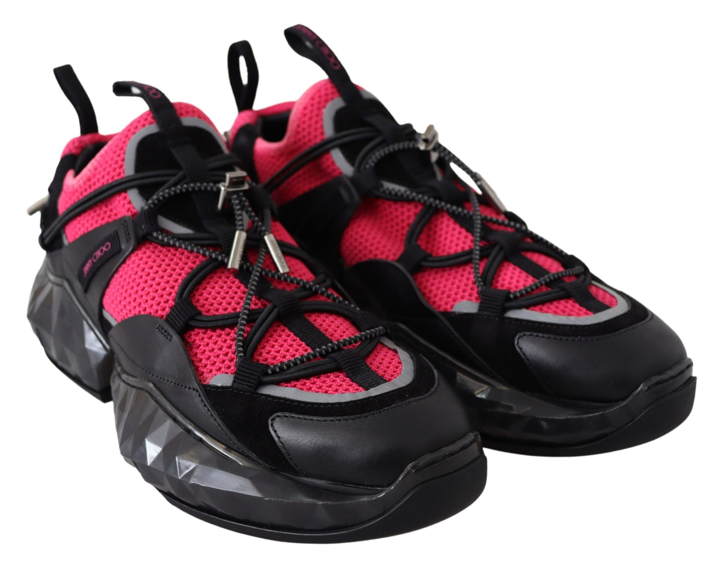 Zapatillas deportivas de malla de cuero Electric Elegance