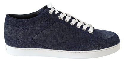 Zapatillas elegantes de gamuza vaquera azul sin cordones