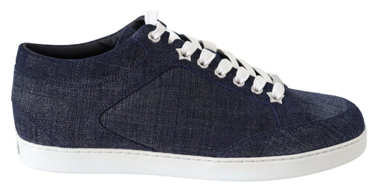 Zapatillas elegantes de gamuza vaquera azul sin cordones