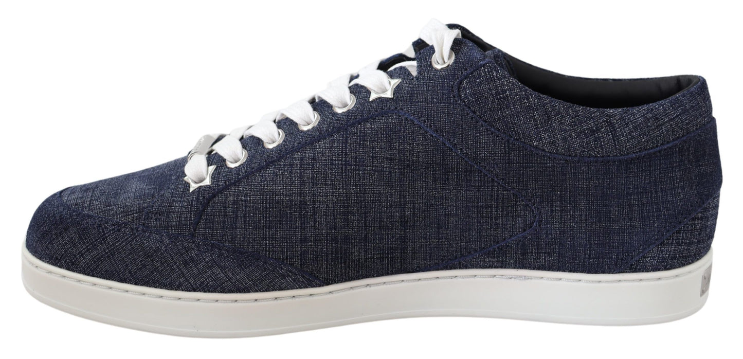 Zapatillas elegantes de gamuza vaquera azul sin cordones