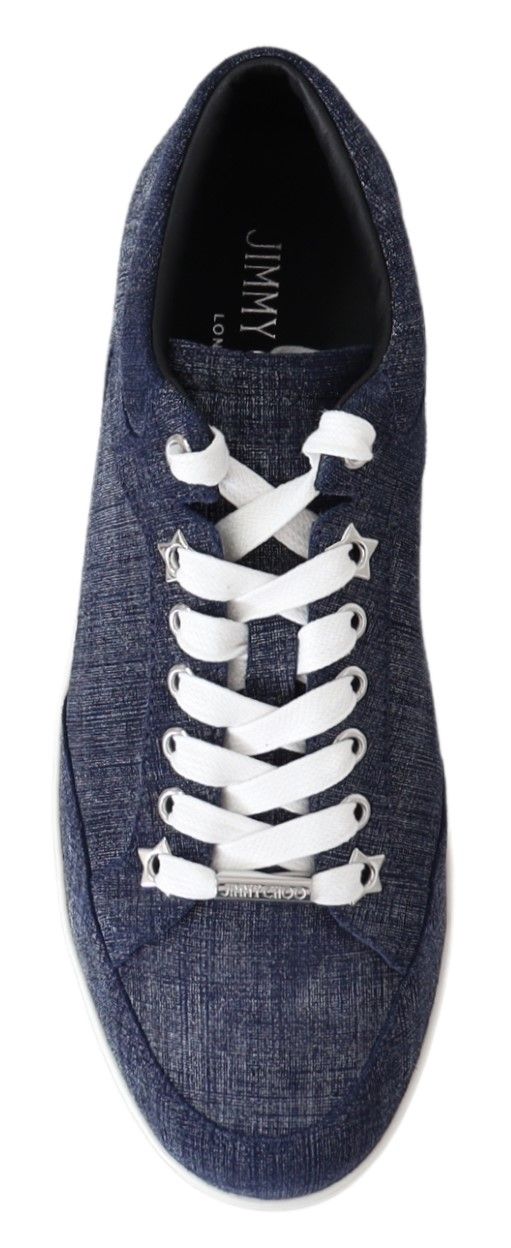 Zapatillas elegantes de gamuza vaquera azul sin cordones