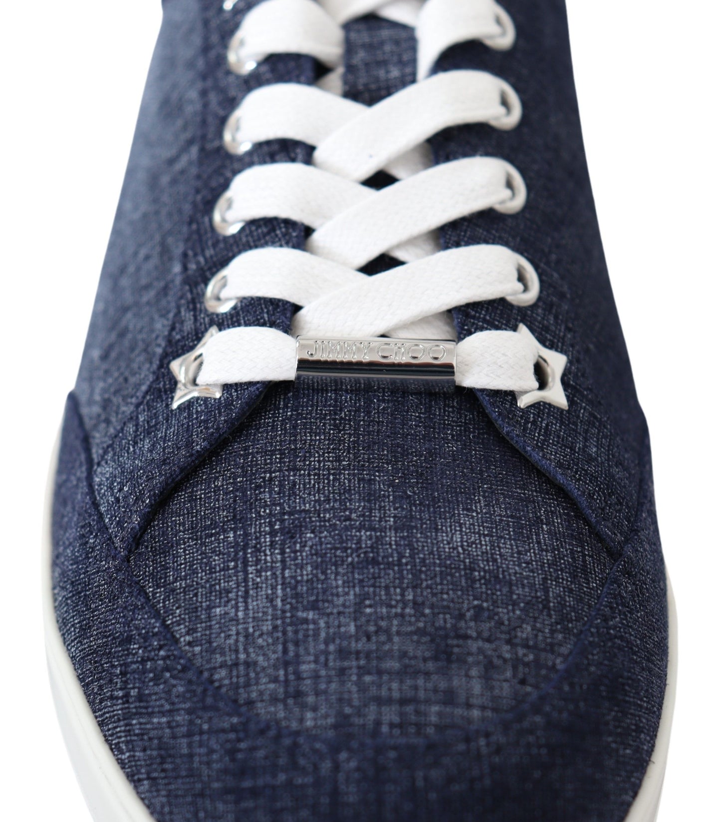 Zapatillas elegantes de gamuza vaquera azul sin cordones