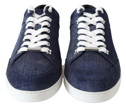 Zapatillas elegantes de gamuza vaquera azul sin cordones