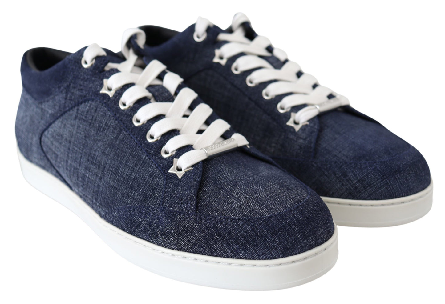 Zapatillas elegantes de gamuza vaquera azul sin cordones