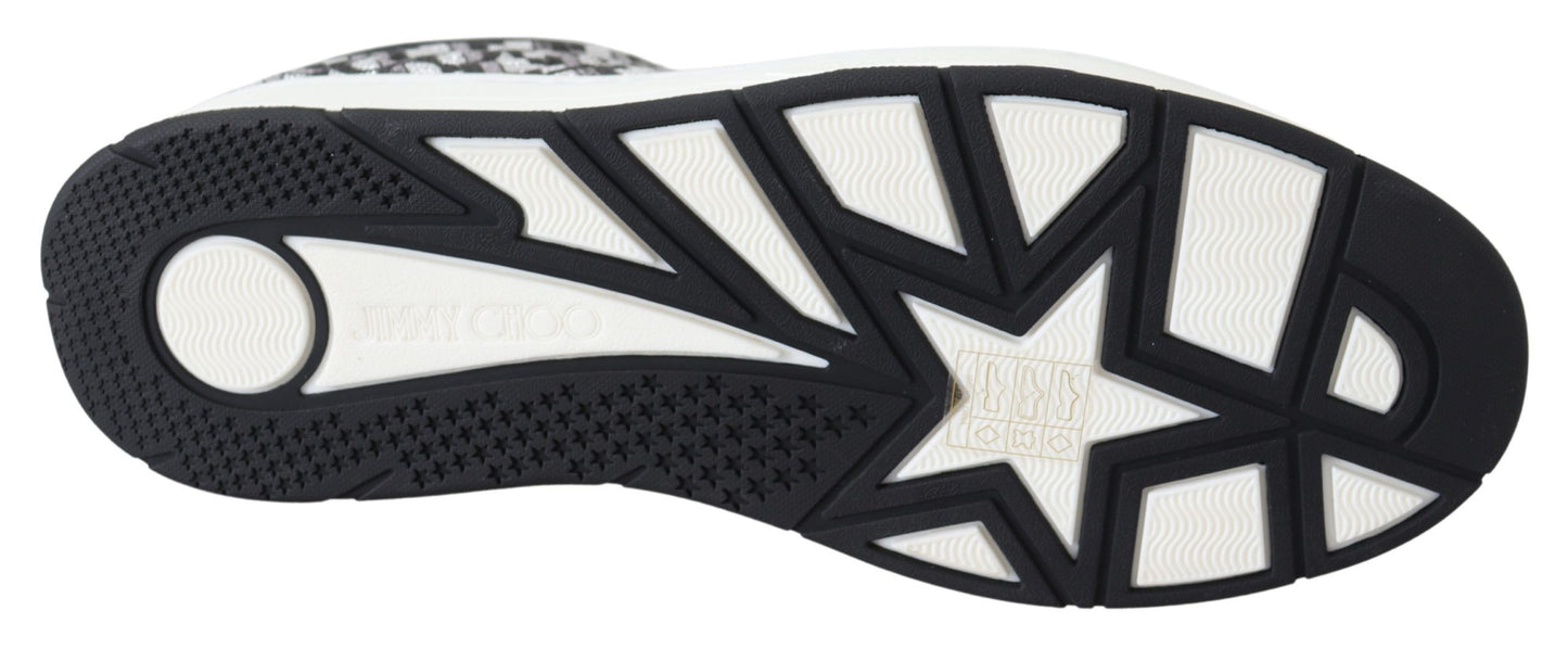 Zapatillas brillantes sin cordones - Plateadas y negras