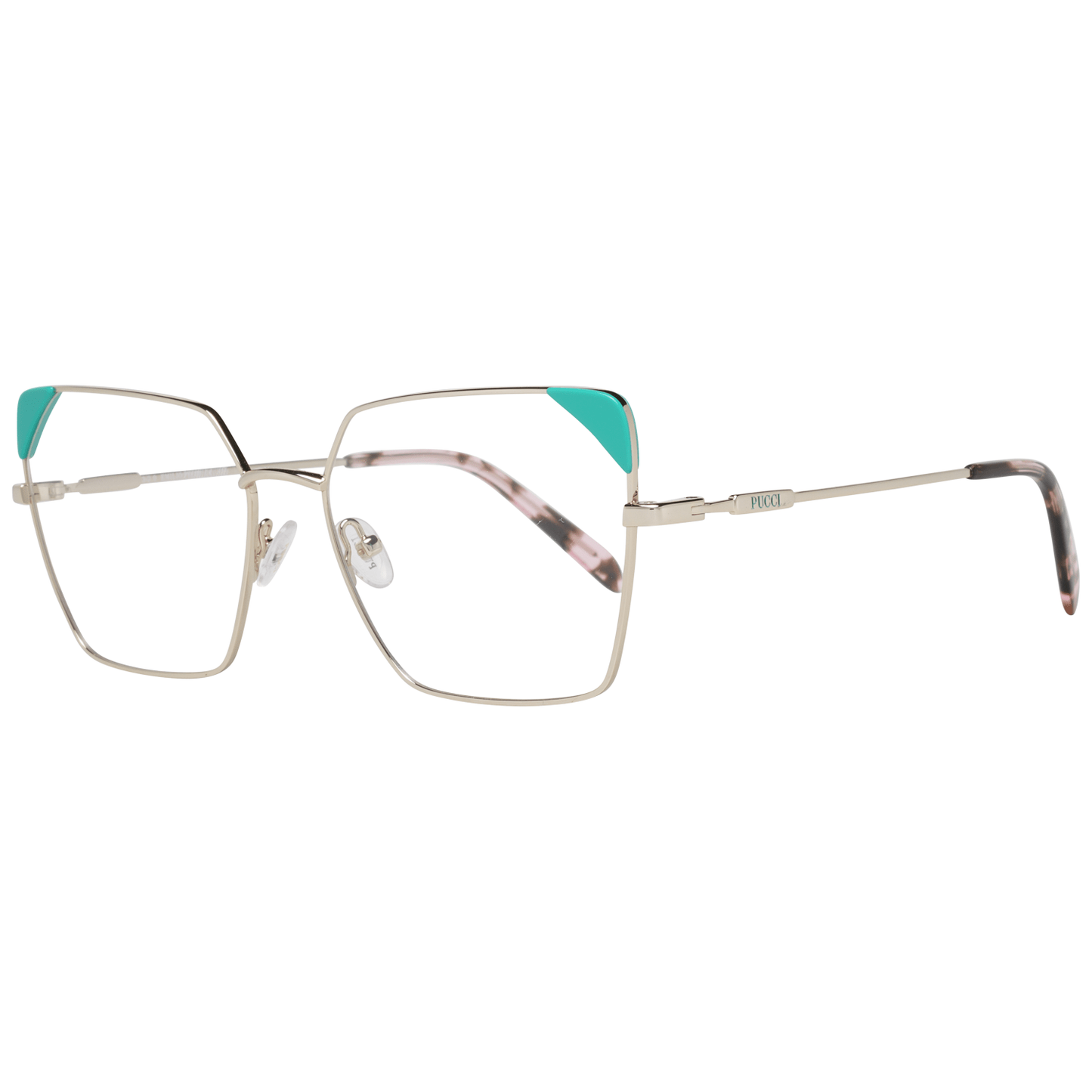 Gafas de sol de montura completa doradas radiantes para mujer
