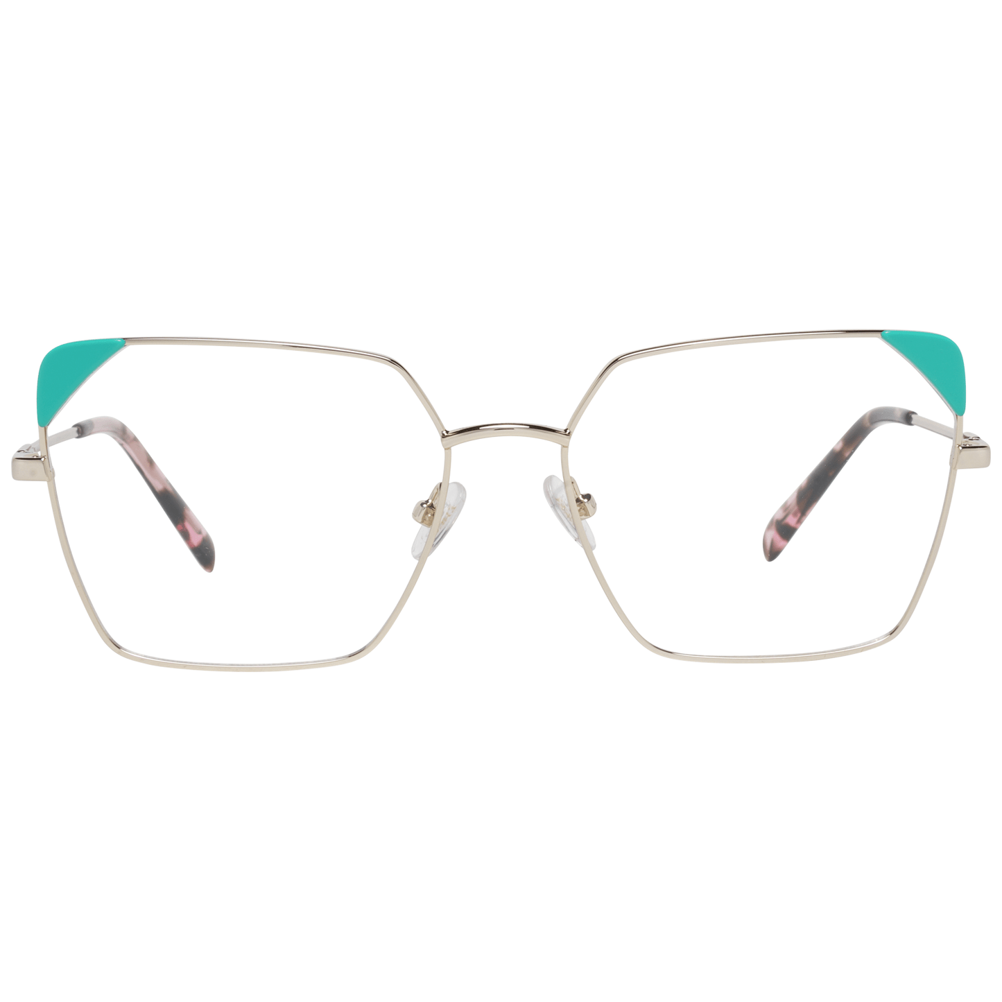 Gafas de sol de montura completa doradas radiantes para mujer