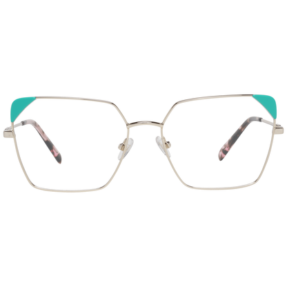 Gafas de sol de montura completa doradas radiantes para mujer