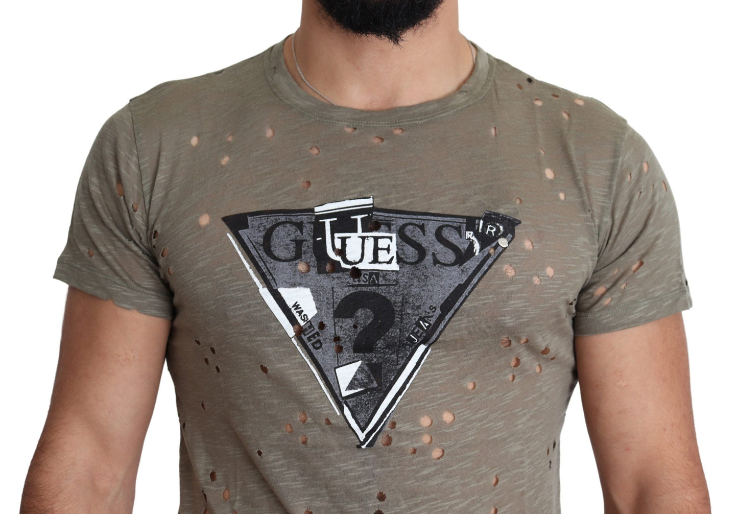 Camiseta elástica de algodón marrón chic