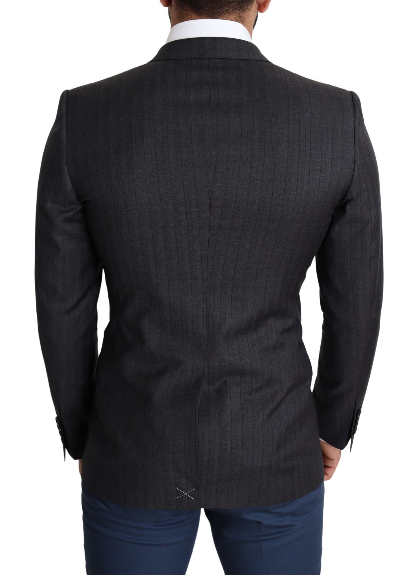 Elegante blazer Martini de lana virgen negra