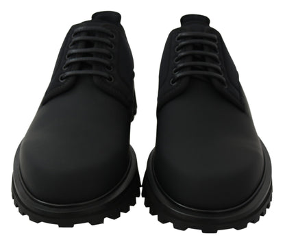 Elegantes zapatos Derby de piel de becerro negros